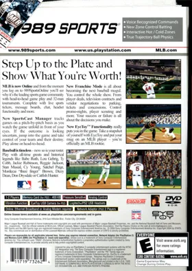 MLB 2005 box cover back